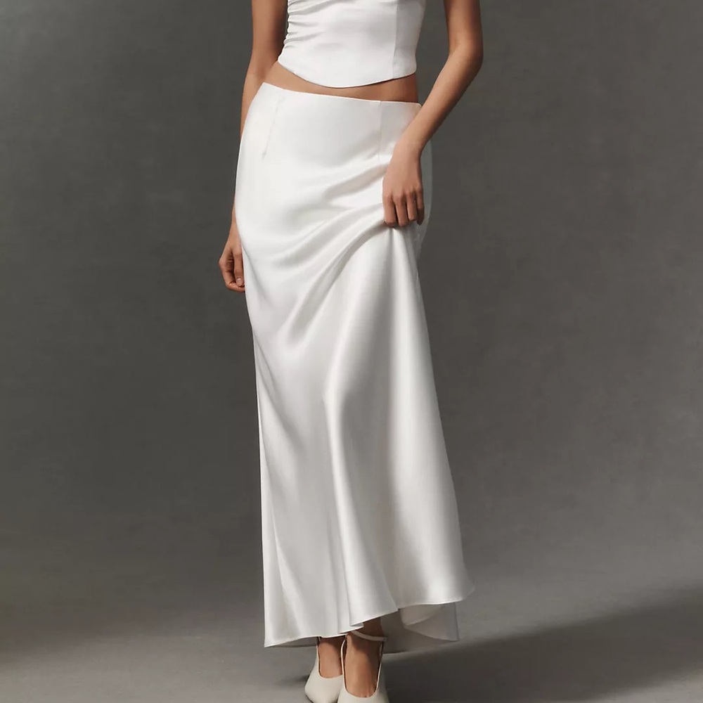 The Vienna Satin Slip Skirt by Mare Mare